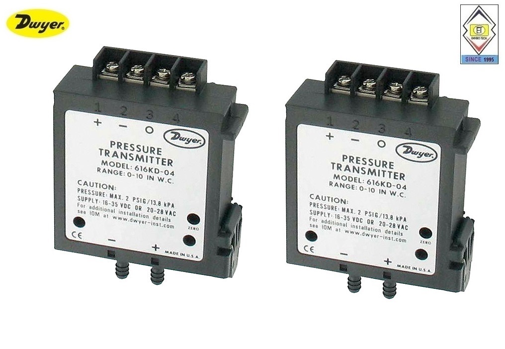 Dwyer 616kd-02-v Differential Pressure Transmitter Measure Pressure Of: Gas