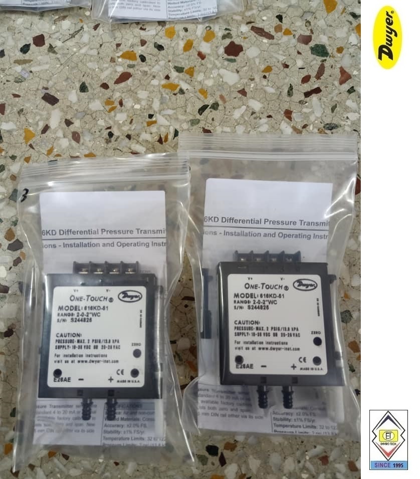 Dwyer 616kd-06-v Differential Pressure Transmitter Measure Pressure Of: Gas