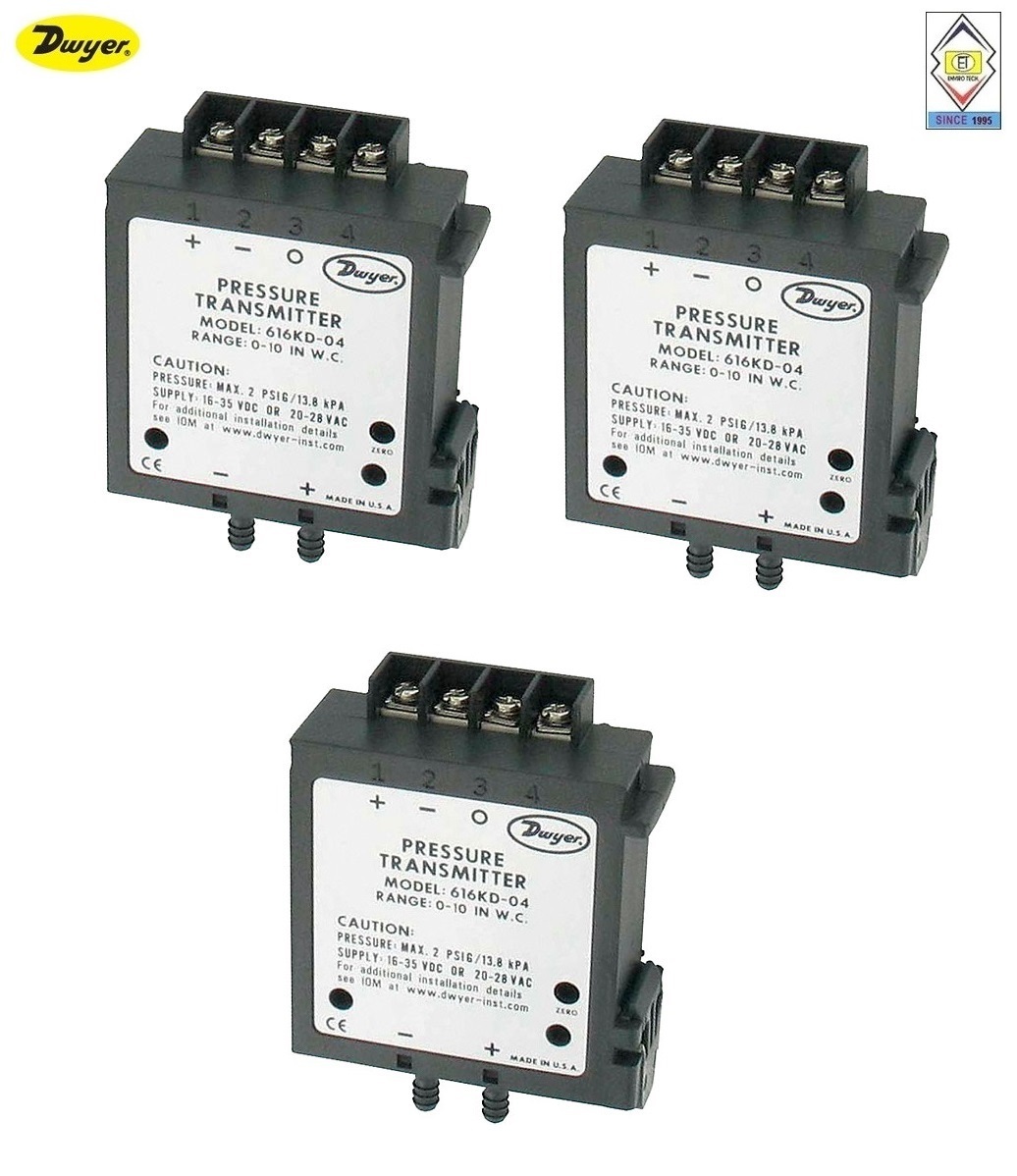 Dwyer 616kd-10-v Differential Pressure Transmitter Dial Material: Plastic