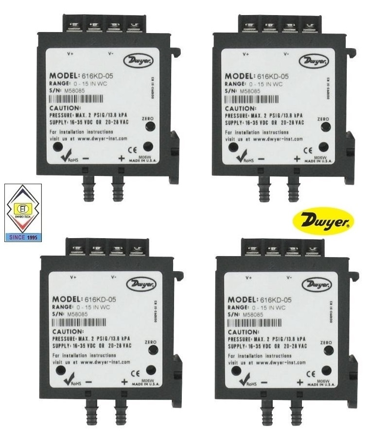 Dwyer 616kd-10-v Differential Pressure Transmitter Dial Material: Plastic