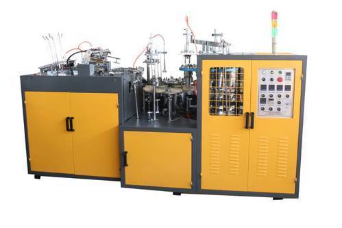 Fully Automatic Paper Cup Making Machine - Metal Build, 1 Year Warranty | Automatic Operation, Versatile Paper Cup Production