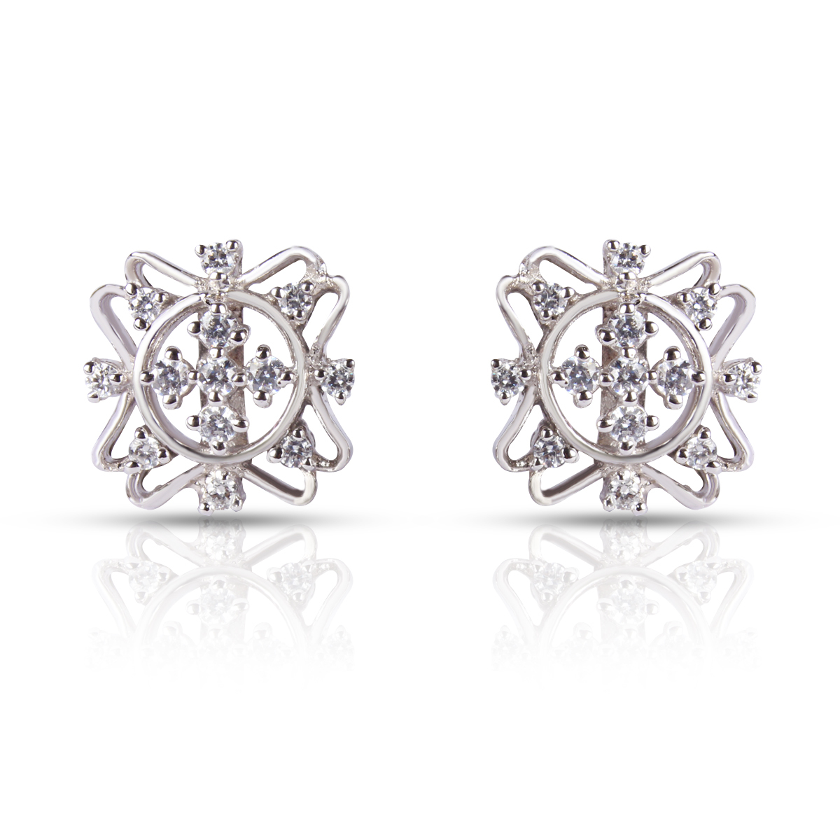 Sterling Silver Stud Earrings Gender: Women