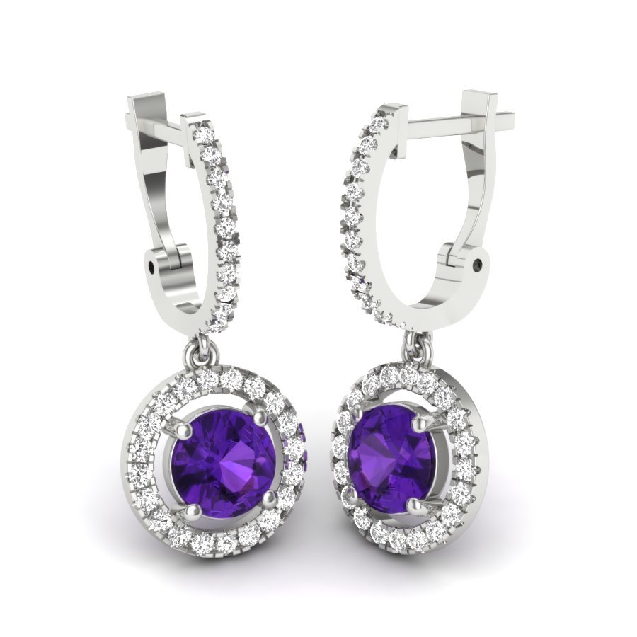 Sterling Silver Drop Earrings - 92.5% Sterling Silver High Polish Rhodium Plating | Featuring Cubic Zirconia And Swarovski Zirconia For Parties And Gifts