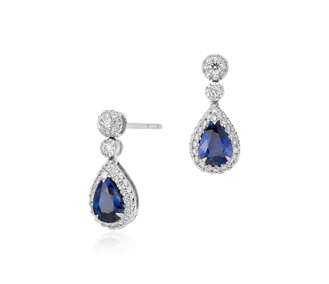 Sterling Silver Drop Earrings - 92.5% Sterling Silver High Polish Rhodium Plating | Featuring Cubic Zirconia And Swarovski Zirconia For Parties And Gifts