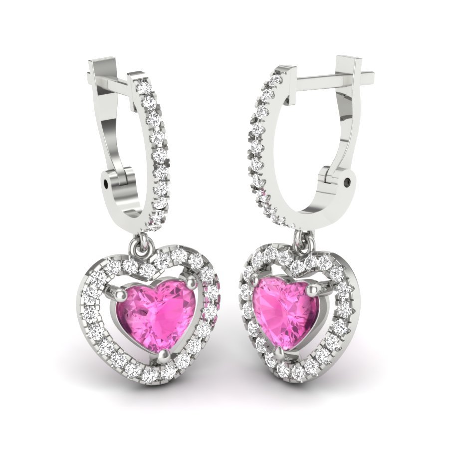 Sterling Silver Drop Earrings - 92.5% Sterling Silver High Polish Rhodium Plating | Featuring Cubic Zirconia And Swarovski Zirconia For Parties And Gifts