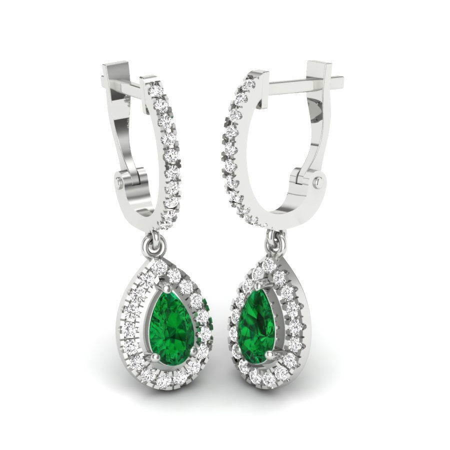 Sterling Silver Drop Earrings - 92.5% Sterling Silver High Polish Rhodium Plating | Featuring Cubic Zirconia And Swarovski Zirconia For Parties And Gifts