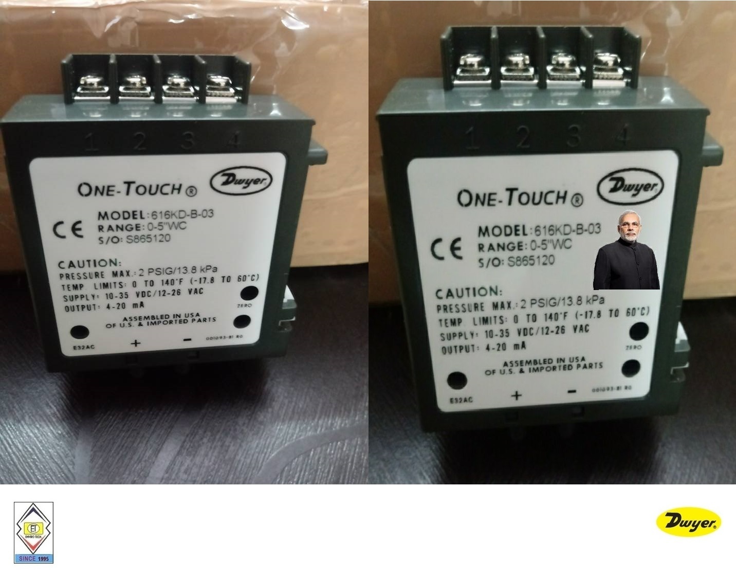 Dwyer 616kd-12-v Differential Pressure Transmitter Accuracy: 2 %