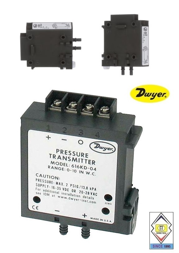 Dwyer 616kd-12-v Differential Pressure Transmitter Accuracy: 2 %