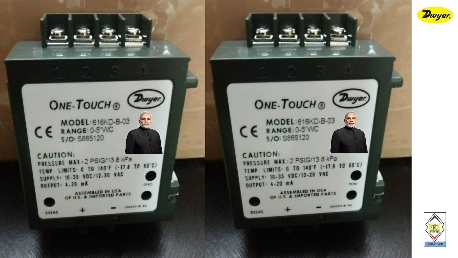 Dwyer 616kd-13-v Differential Pressure Transmitter Accuracy: 2 %