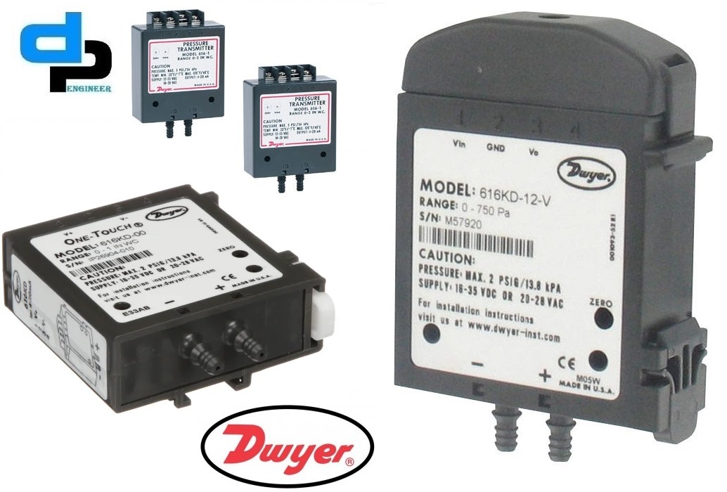 Dwyer 616kd-04-v Differential Pressure Transmitter Accuracy: 2% %