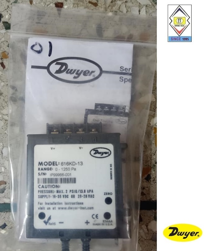 Dwyer 616kd-a-04 Differential Pressure Transmitter Accuracy: 0.25% %