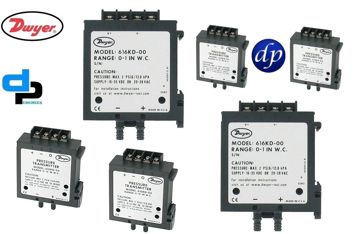 Dwyer 616kd-06-v Differential Pressure Transmitter
