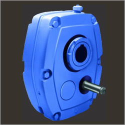 Shaft Mounted Gear Boxes - Cast Iron, Vertical Orientation, Blue Color | Helical Gear Type, Flange Mounting, 95% Efficiency, 1500 RPM Input Speed, 100 Nm Output Torque