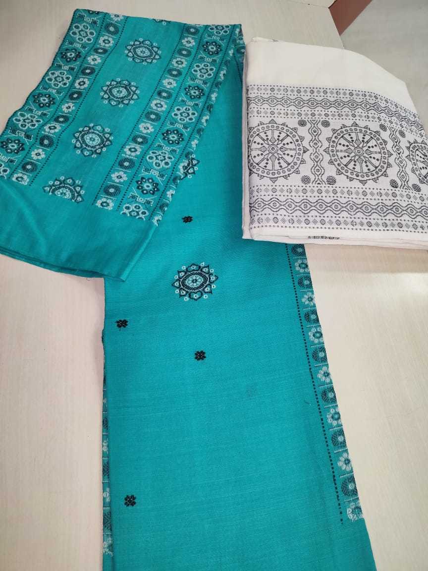 Red Pure Bomkai Sambalpuri Full Suit Set.