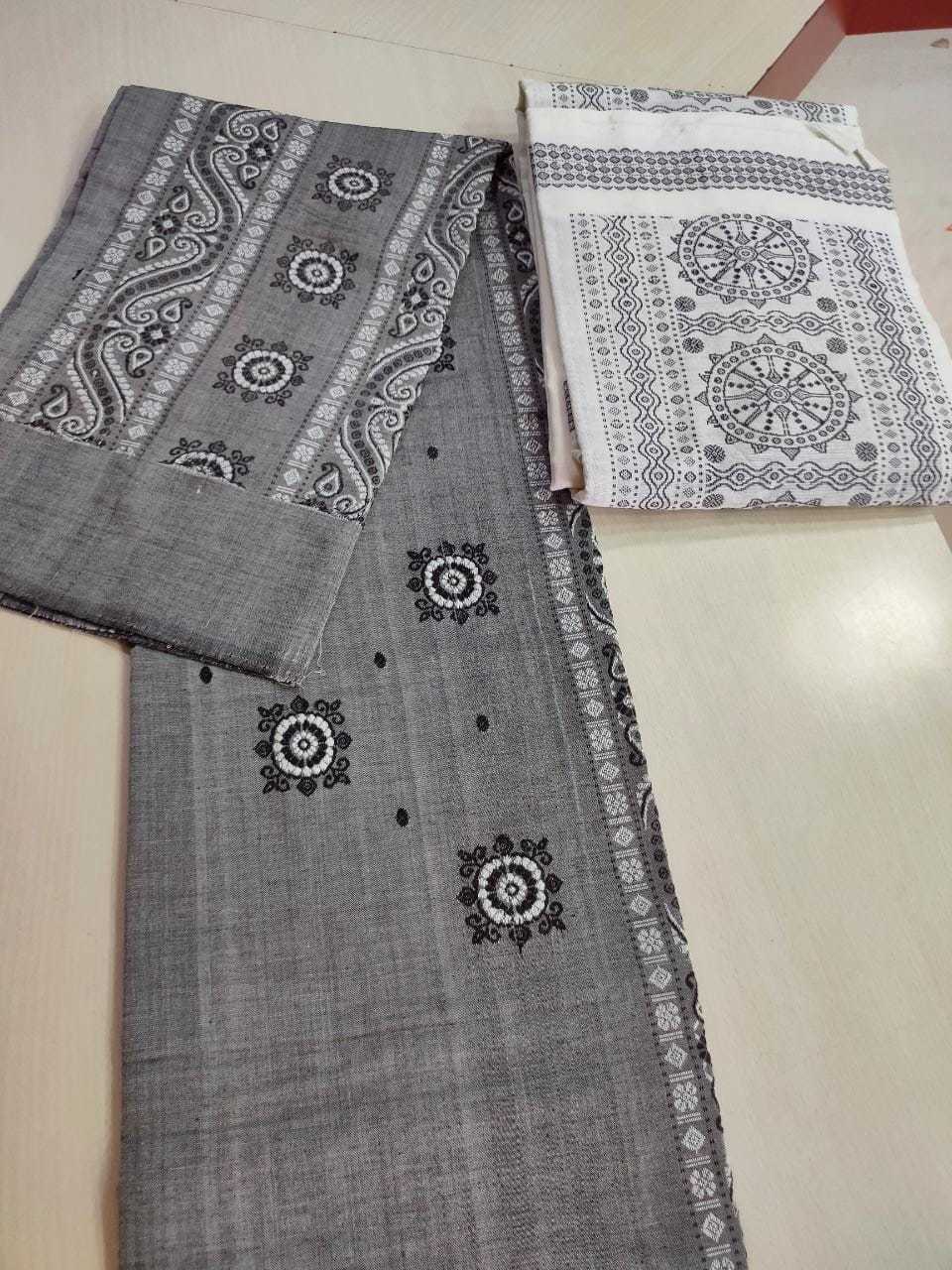 Red Pure Bomkai Sambalpuri Full Suit Set.