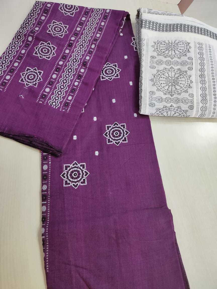 Red Pure Bomkai Sambalpuri Full Suit Set.
