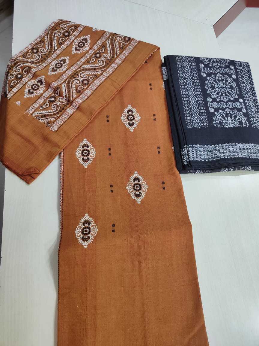 Red Pure Bomkai Sambalpuri Full Suit Set.