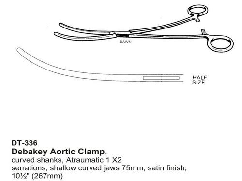 स्टील डेबेकी एओर्टिक क्लैंप