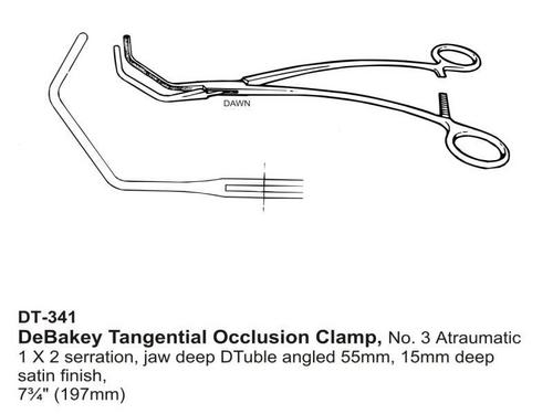 स्टील डेबेकी टैंगेंशियल ऑक्लूजन क्लैंप