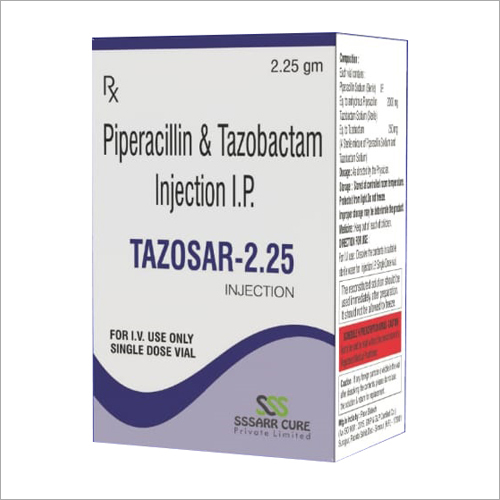 Piperacillin And Tazobactam Injection IP - Powdered Form for Intravenous Use , Effective Against Pneumonia and Bacterial Infections