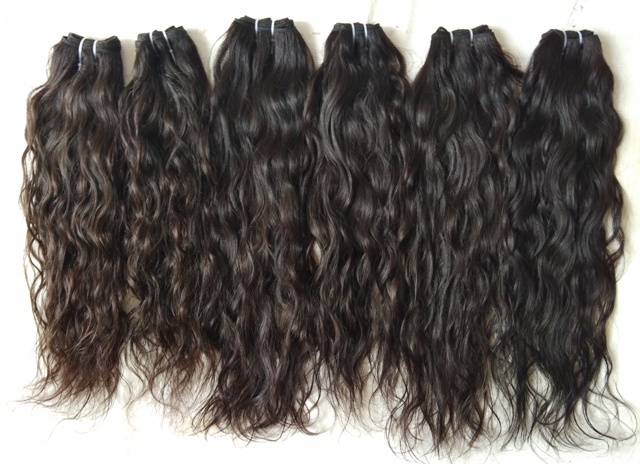 Temple Wavy Best Human Hair Extensions - Color: Natural Color