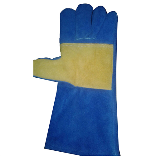 Soft Leather Gloves - Leather, Size: Standard, Blue | Ideal For Industrial Use, Flexible, Sturdy, Smooth Inner Texture, Comfortable Fit