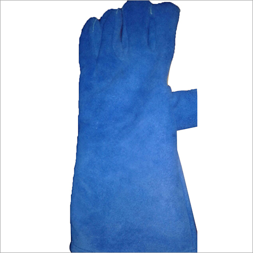 Soft Leather Gloves - Leather, Size: Standard, Blue | Ideal For Industrial Use, Flexible, Sturdy, Smooth Inner Texture, Comfortable Fit