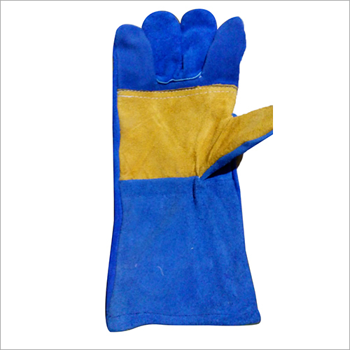 Soft Leather Gloves - Leather, Size: Standard, Blue | Ideal For Industrial Use, Flexible, Sturdy, Smooth Inner Texture, Comfortable Fit