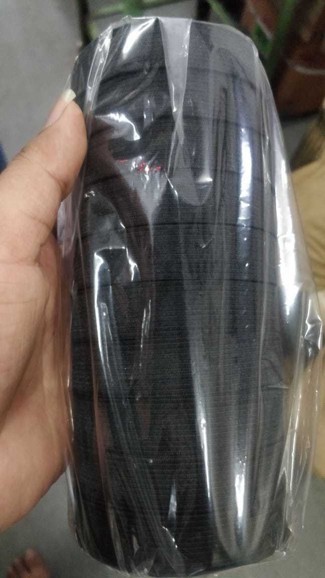 1 Inch Black White And Grey Elastic