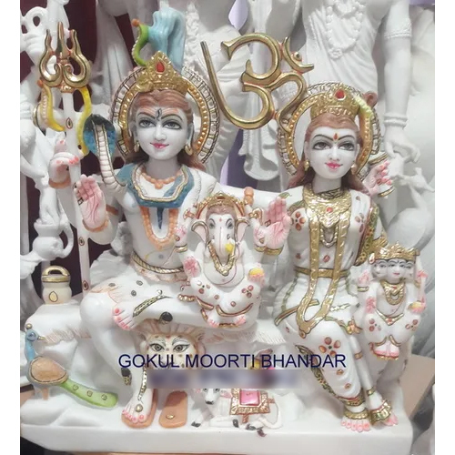 Marble God Statue - White Polished Marble, Variable Dimensions & Weight | Traditional Style For Home Decor, Religious Purposes, Temples, Collectibles
