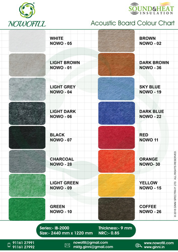 15 Colors Available Wall Insulation Material