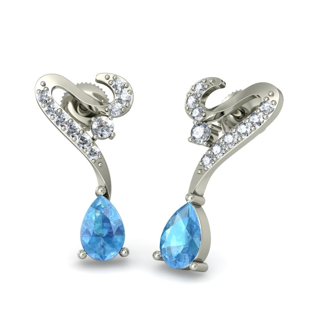 92.5 Silver Drop Earrings - Rhodium Plated Sterling Silver With Cubic Zirconia | Elegant Chandelier Design For Women, Perfect For Gifts Or Parties