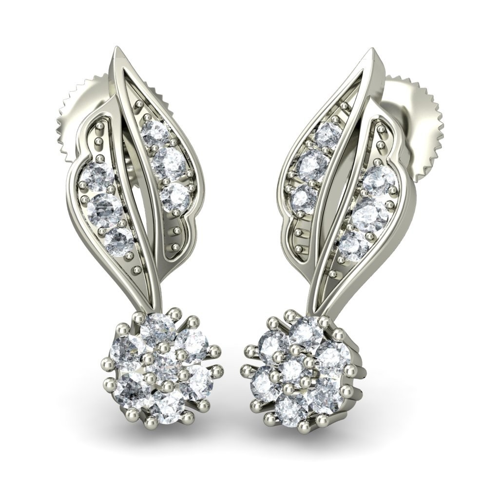 92.5 Silver Drop Earrings - Rhodium Plated Sterling Silver With Cubic Zirconia | Elegant Chandelier Design For Women, Perfect For Gifts Or Parties