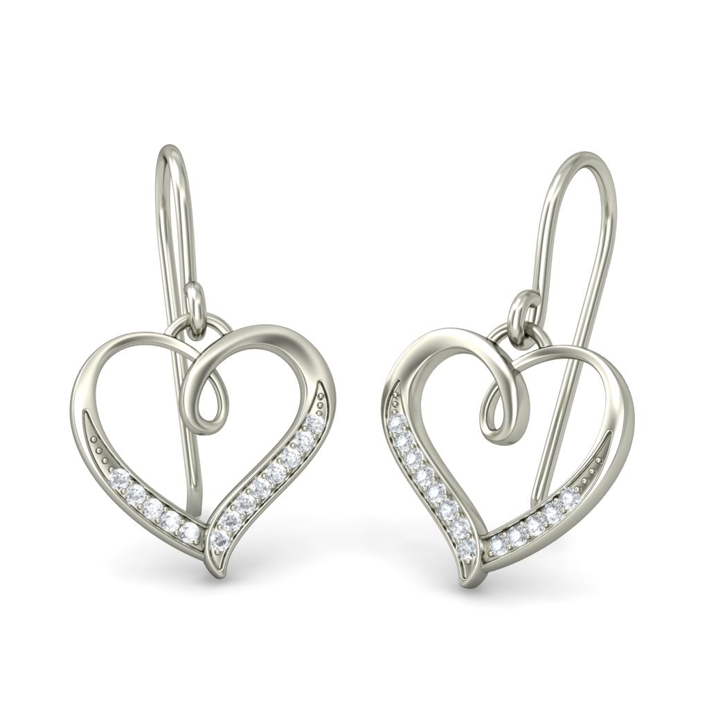 92.5 Silver Drop Earrings - Rhodium Plated Sterling Silver With Cubic Zirconia | Elegant Chandelier Design For Women, Perfect For Gifts Or Parties