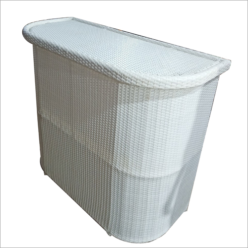 Outdoor Bar - Wicker, 48x24x36 Inches, White | Durable, Lightweight Design for Outdoor Beverage and Food Service at Events