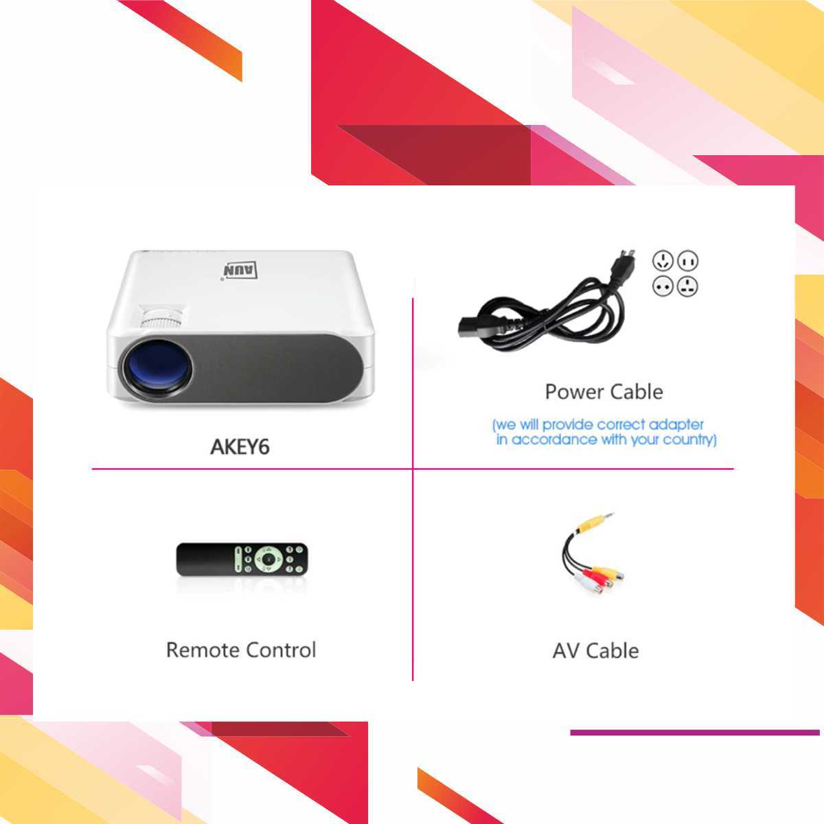 Akey6s Projector Brightness: 6500 Lumens Lumens
