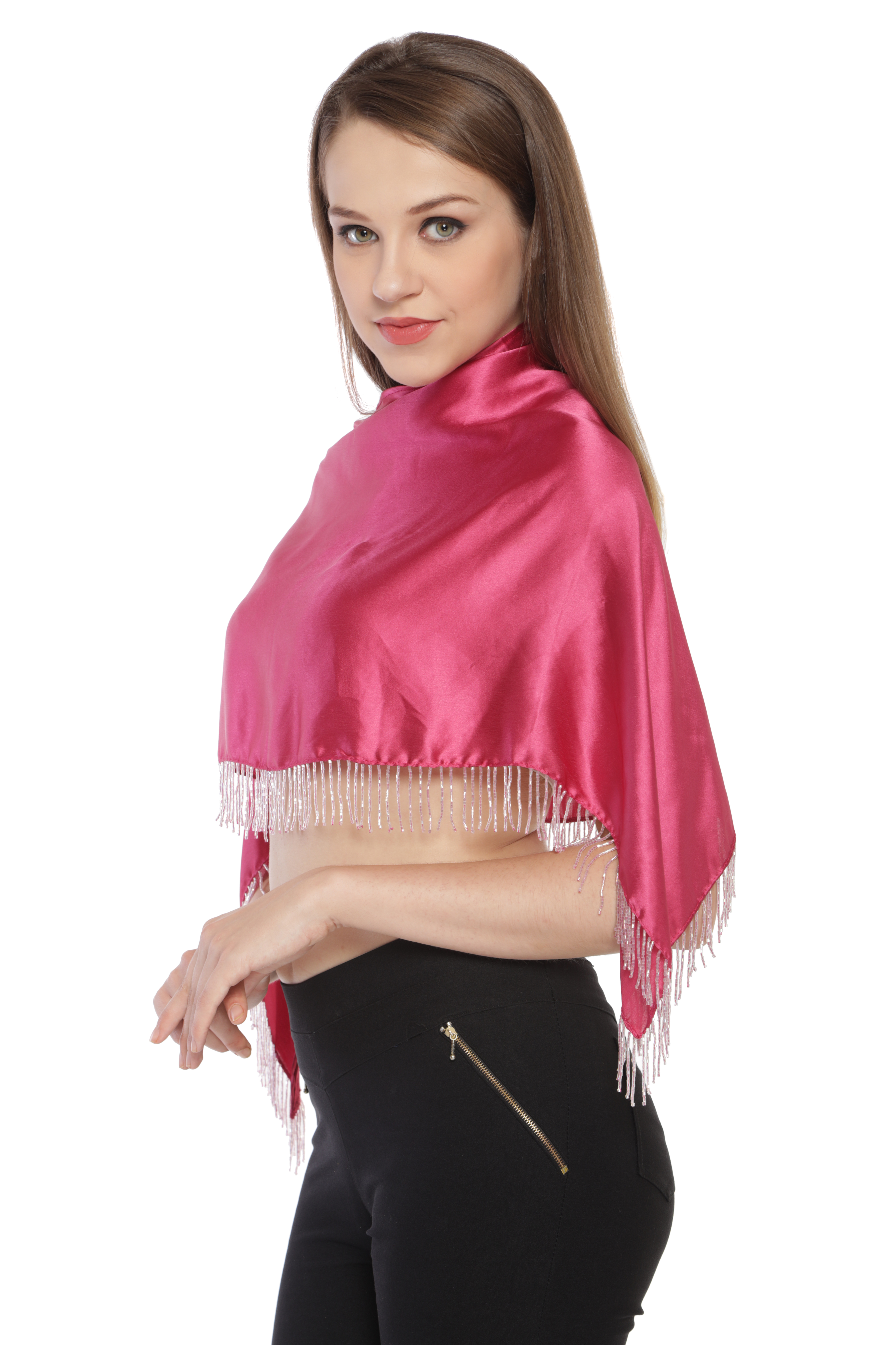 Hot Pink 100% Satin Plain Ruhana Top