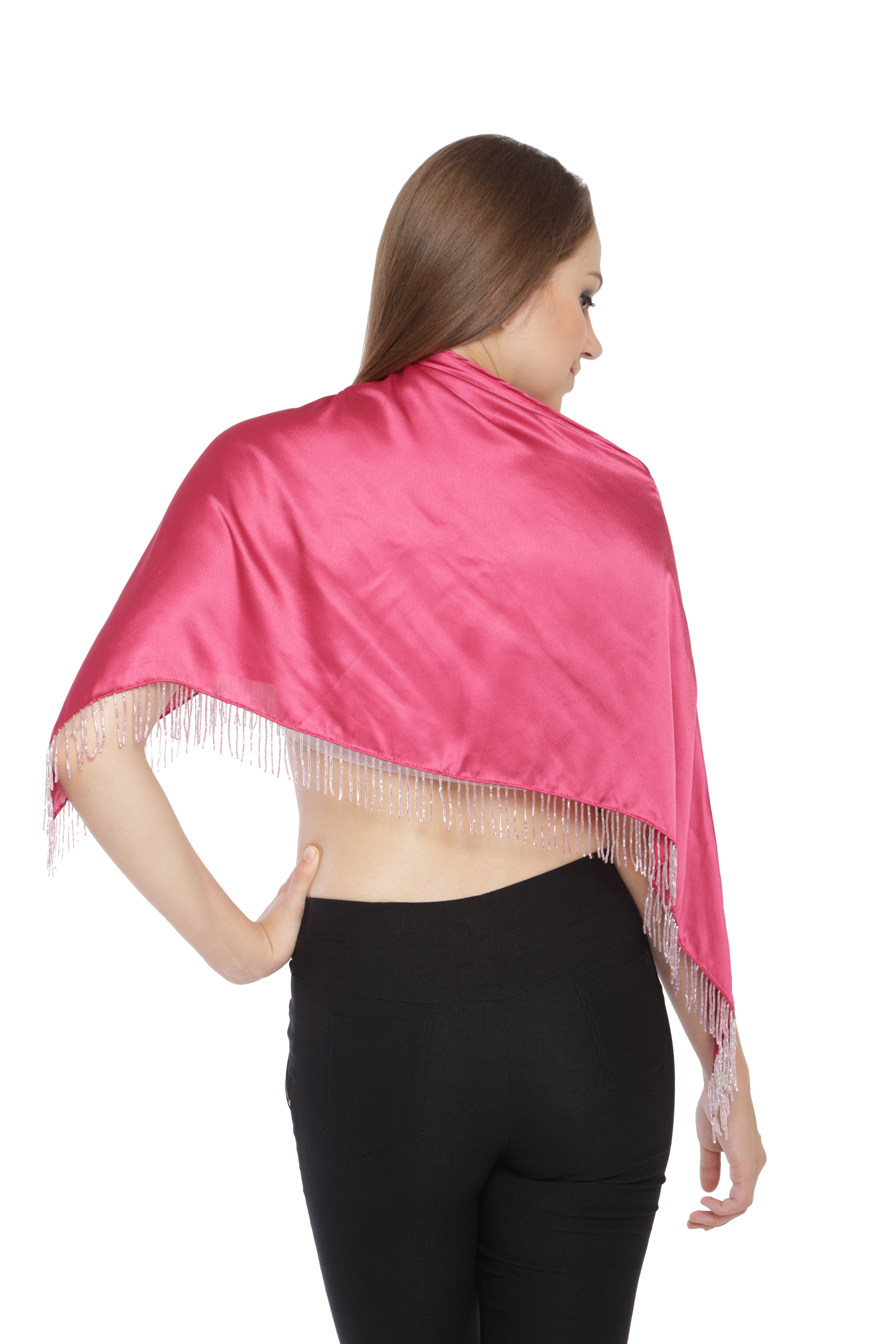 Hot Pink 100% Satin Plain Ruhana Top