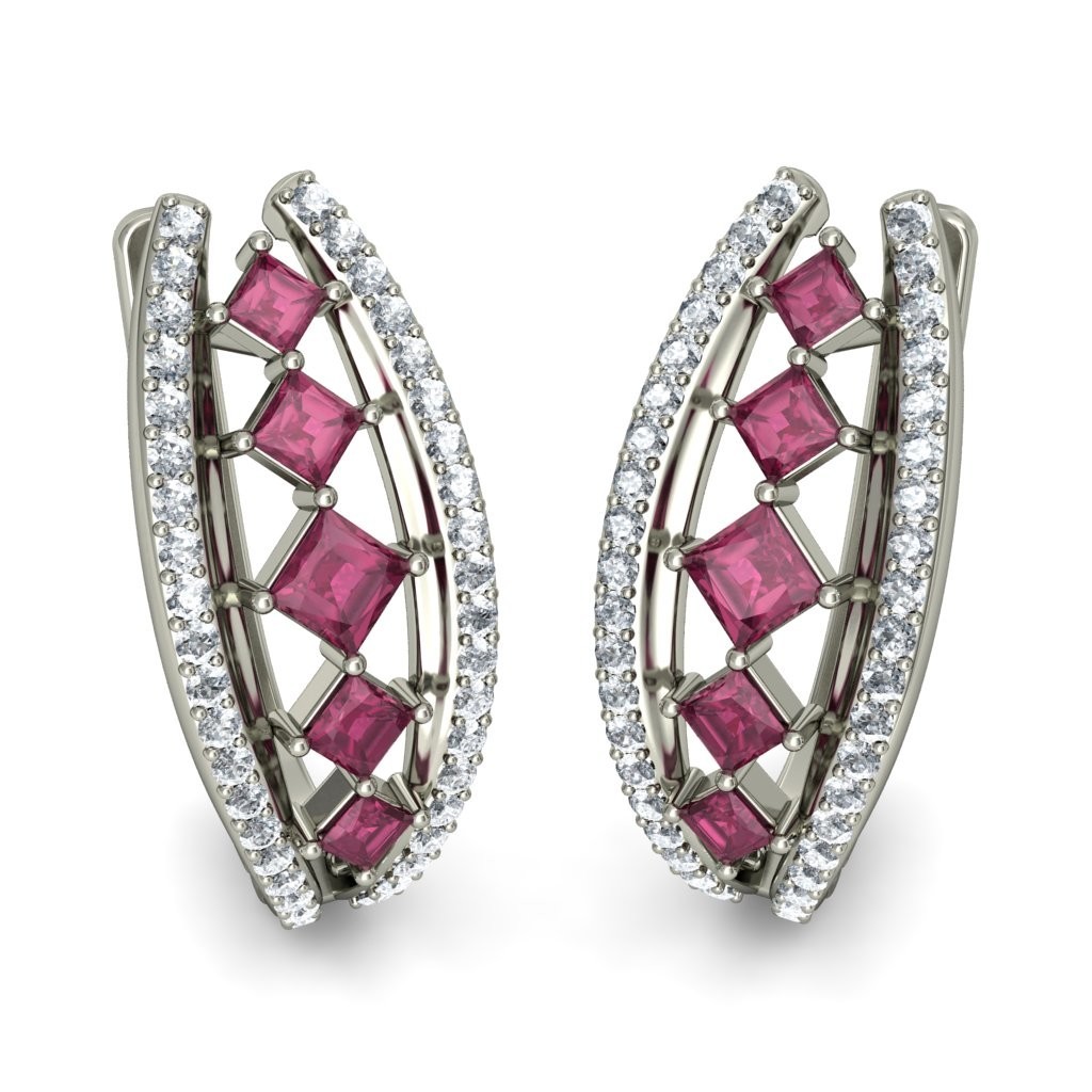 Silver Hoop Huggie Earrings Gender: Women