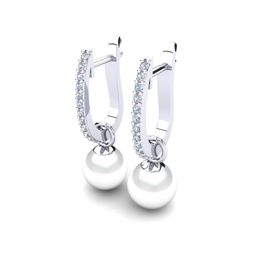Silver Hoop Huggie Earrings Gender: Women