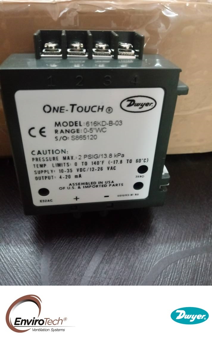 Dwyer 616kd-a-04-v Differential Pressure Transmitter Accuracy: +/- 0.25 %