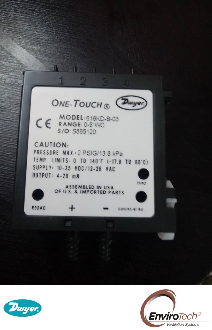 Dwyer 616kd-a-04-v Differential Pressure Transmitter Accuracy: +/- 0.25 %