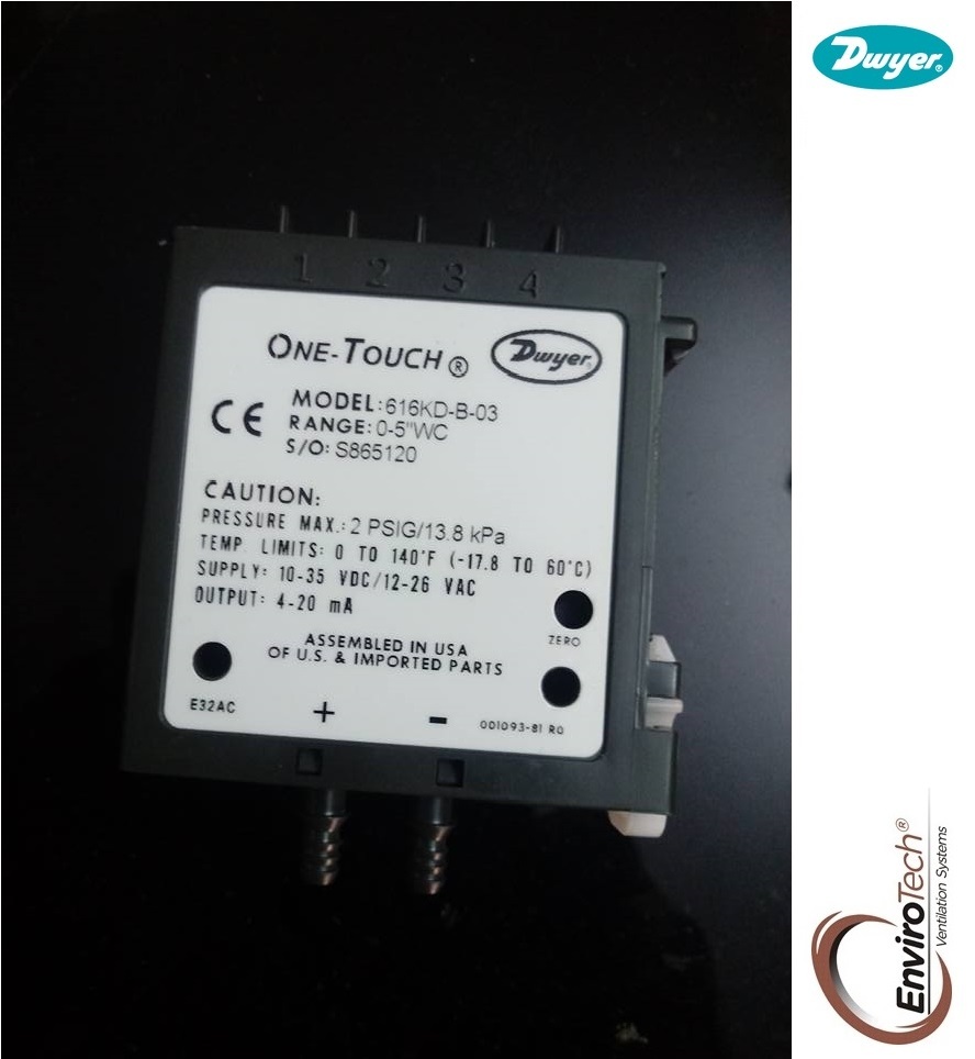 Dwyer 616kd-a-05 Differential Pressure Transmitter Accuracy: +/- 0.25 %