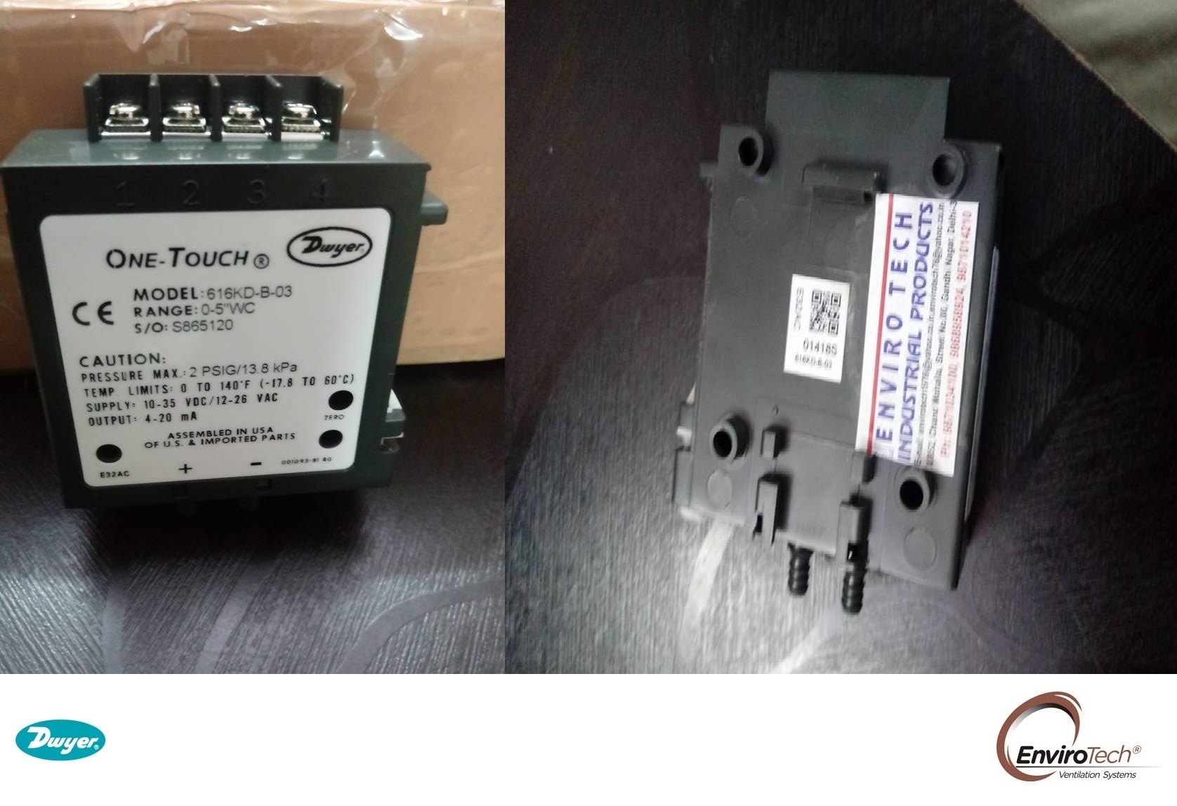 Dwyer 616kd-a-05 Differential Pressure Transmitter Accuracy: +/- 0.25 %