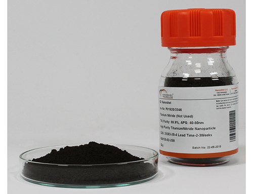 Titanium Carbonitride Nanopowder - Ti2CN, Purity: 99.9%, APS: 20nm, Dark Gray Color, Density: 5.08 g/mL, Nanoshel Grade, 6 Months Warranty