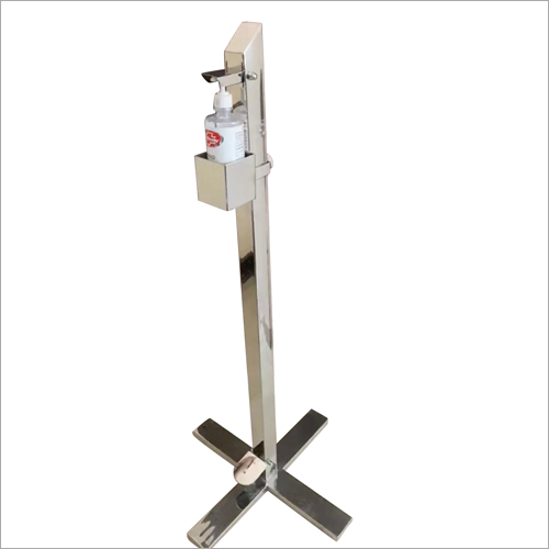 Silver Foot Pedal Hand Sanitizer Stand
