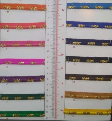 Piping Lace - Silk and Thread, Customizable Length, Multicolor | Elegant Design, Durable Material, Fine Detailing, Versatile Use, Easy to Sew