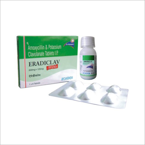 Amoxycillin and Potassium Clavulanate Tablets IP - Tablet Form, White Color | Active Ingredients, Effective Against Bacterial Infections