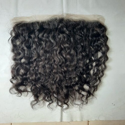 Natural Color Transparent Lace Curly Frontal Closure