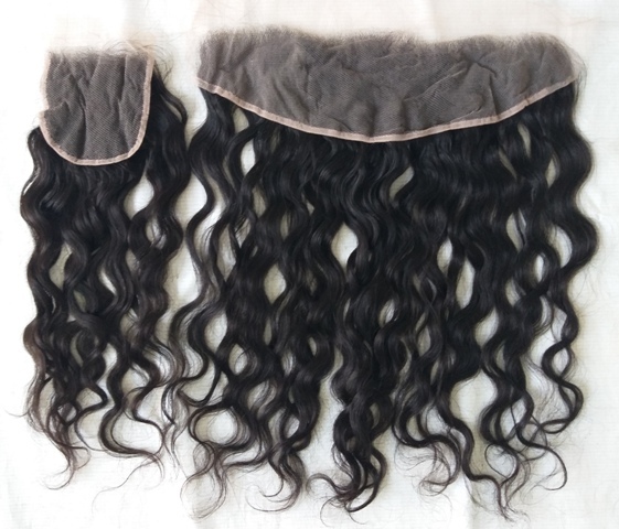 Natural Color Transparent Lace Curly Frontal Closure